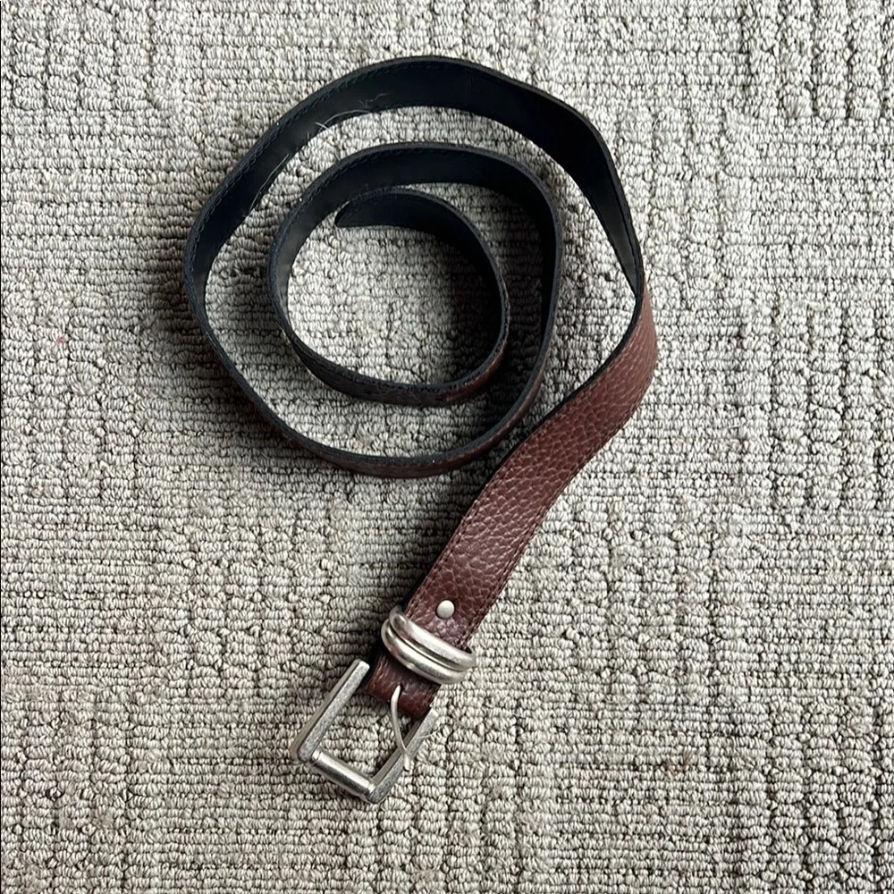 Brown Belt with Silver Buckle